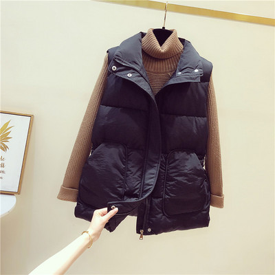 Női magas galléros cipzáras mellény