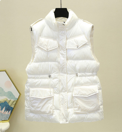 Vesta de dama cu cravate in talie si buzunar