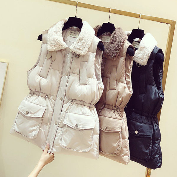 Vesta de iarna dama cu buzunar si nasturi