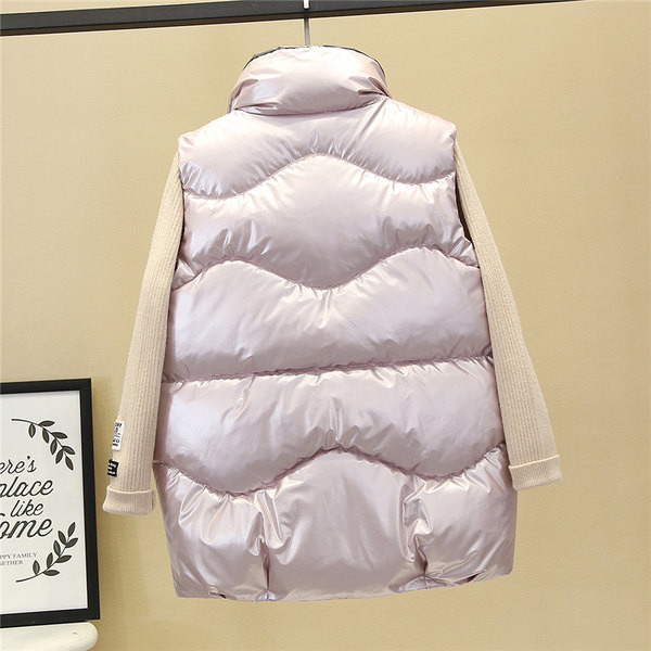 Női magas galléros cipzáras mellény