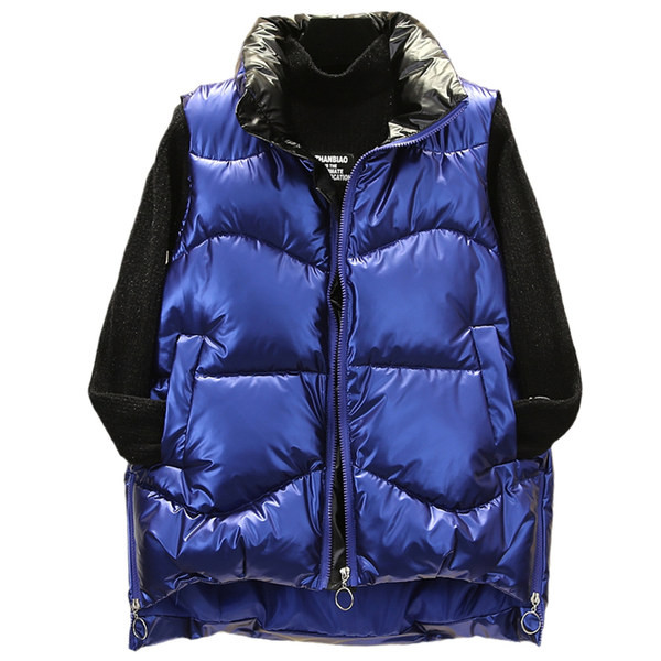 Női magas galléros cipzáras mellény