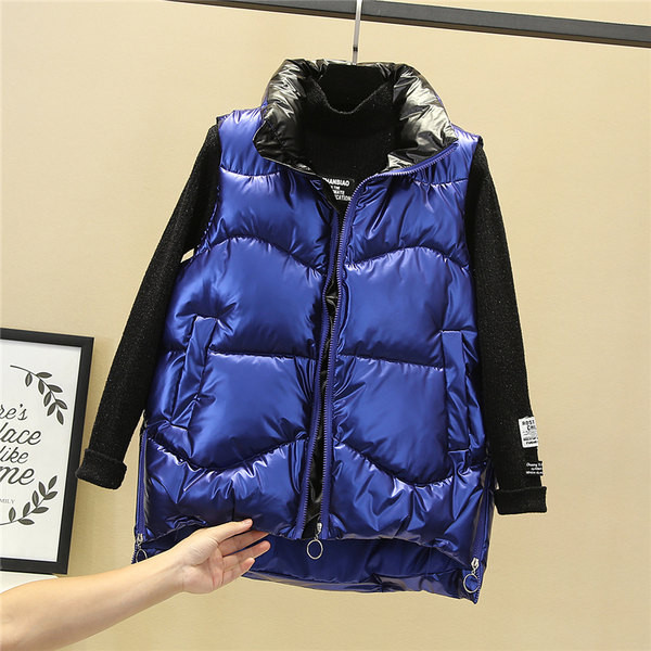 Női magas galléros cipzáras mellény