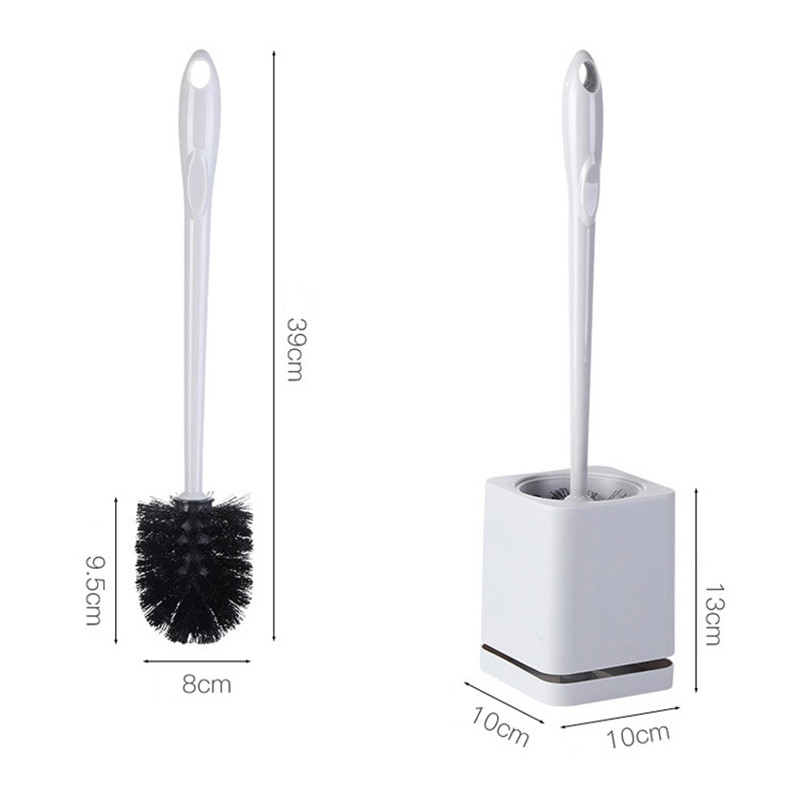 Tualeto šepečių rinkinys Buitinis plastikinis ilgos rankenos vonios kambario kampinis valymo šepečio pagrindo laikiklis Patvarus paprastas skalbimas WC priedai