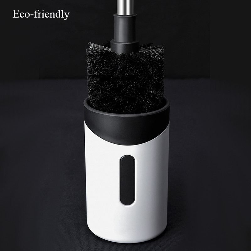 Nerūdijančio plieno ilgos rankenos tualeto šepečio kampinis valymo šepečio įrankių rinkinys Vonios sieninis laikiklis su pagrindo tualeto priedais