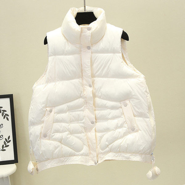 Női mellény cipzárral és gombokkal