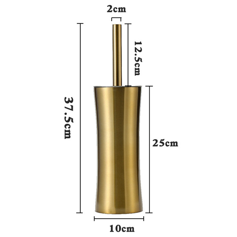 Perie de toaletă cu mâner lung auriu Perie de curățare pentru baie creativă Kit de curățare pentru toaletă Accesorii pentru instrumente de curățare pentru baie
