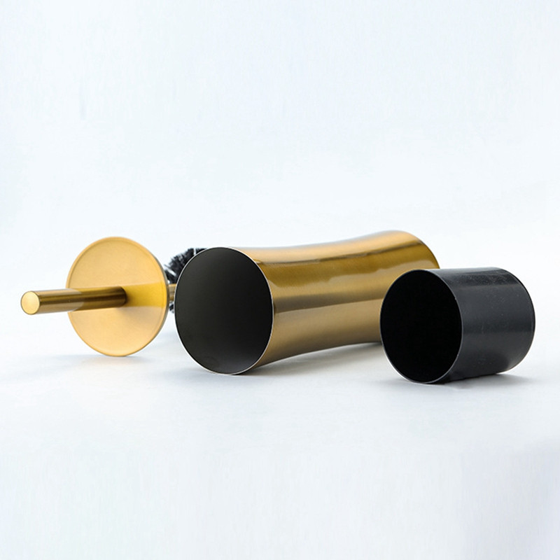 Perie de toaletă cu mâner lung auriu Perie de curățare pentru baie creativă Kit de curățare pentru toaletă Accesorii pentru instrumente de curățare pentru baie