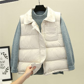 Női téli mellény cipzárral