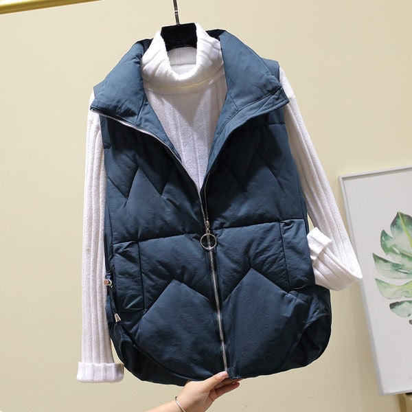 Moteriška liemenė su užtrauktuku ir aukštu liemeniu