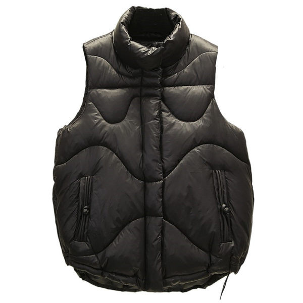 Vesta casual de dama cu siret cu guler inalt