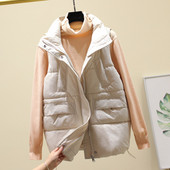 Őszi-téli női mellény cipzárral