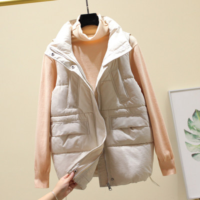 Őszi-téli női mellény cipzárral