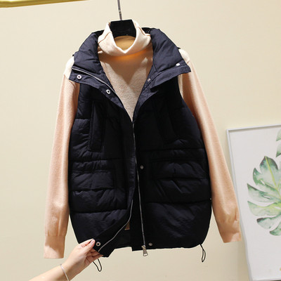 Őszi-téli női mellény cipzárral