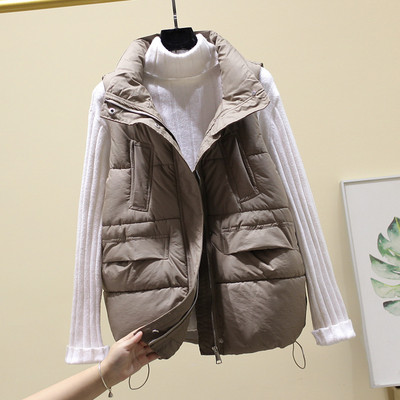 Őszi-téli női mellény cipzárral