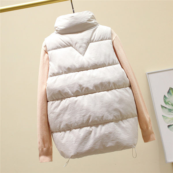 Őszi-téli női mellény cipzárral