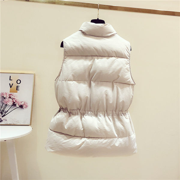 Női alkalmi mellény gombokkal és cipzárral