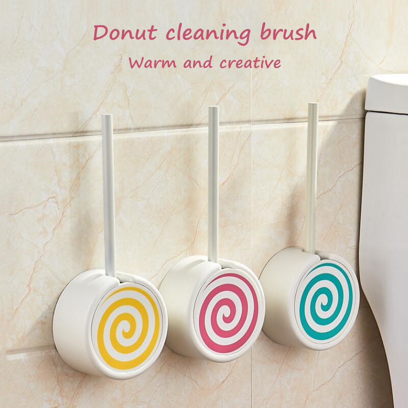 WC kefe készlet Creative Donuts WC kefe fürdőszoba WC kefe tartó készlet Clean Tool Tisztító kefe Cherry To