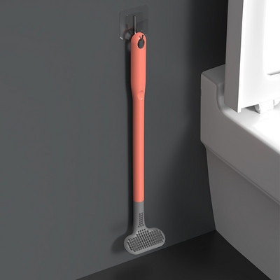 Silikonska četka za WC školjku s kompletom držača Alati za čišćenje tuša s dugom drškom Zidne meke četke za kupaonicu WC pribor
