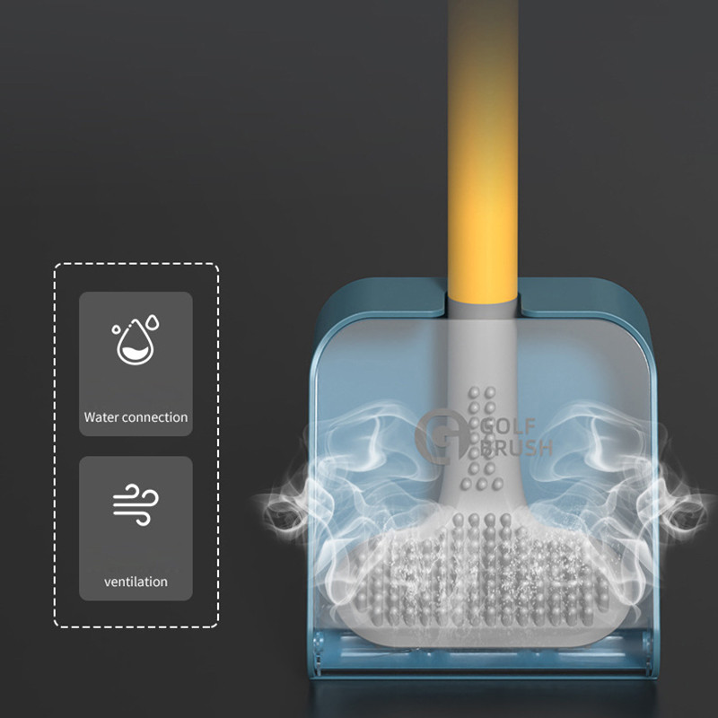 Silikonska četka za WC školjku s kompletom držača Alati za čišćenje tuša s dugom drškom Zidne meke četke za kupaonicu WC pribor