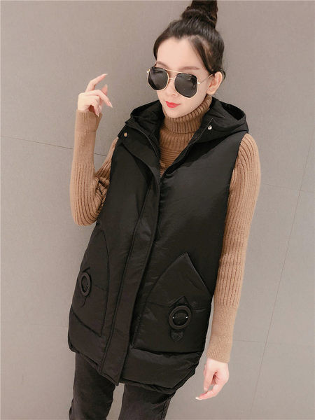 Alkalmi női kapucnis mellény