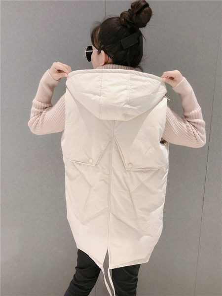 Alkalmi női kapucnis mellény