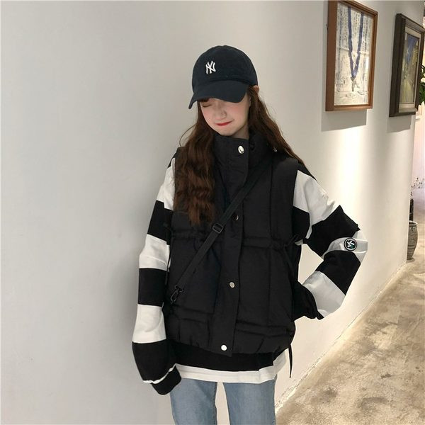 Vestă de damă cu guler înalt și șireturi, model nou