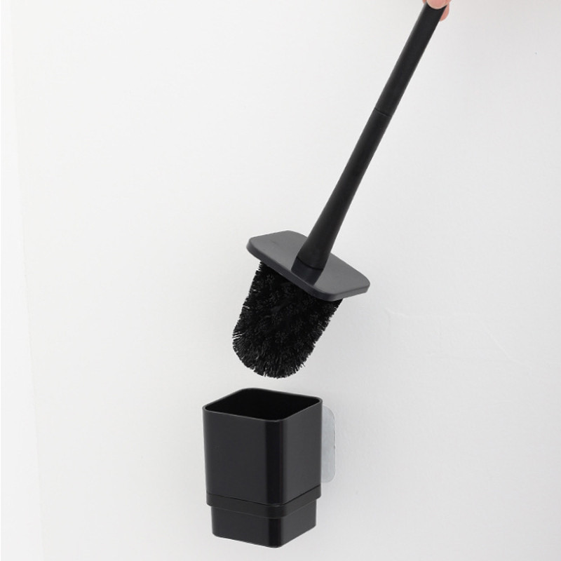 Colț de baie modernă, perie moale de curățare, set de suport pentru toaletă de uz casnic, cu perforare gratuită, suport pentru perie, accesorii de spălat