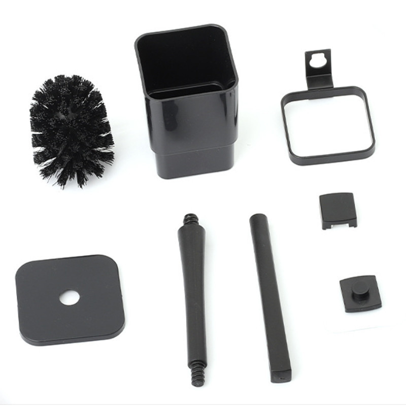 Colț de baie modernă, perie moale de curățare, set de suport pentru toaletă de uz casnic, cu perforare gratuită, suport pentru perie, accesorii de spălat