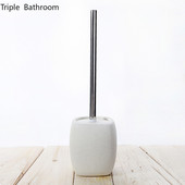 Set de perii de curățare din ceramică nordică, cu bază, pentru baie, mâner lung, perie practică de toaletă, accesorii pentru instrumente de curățare pentru uz casnic