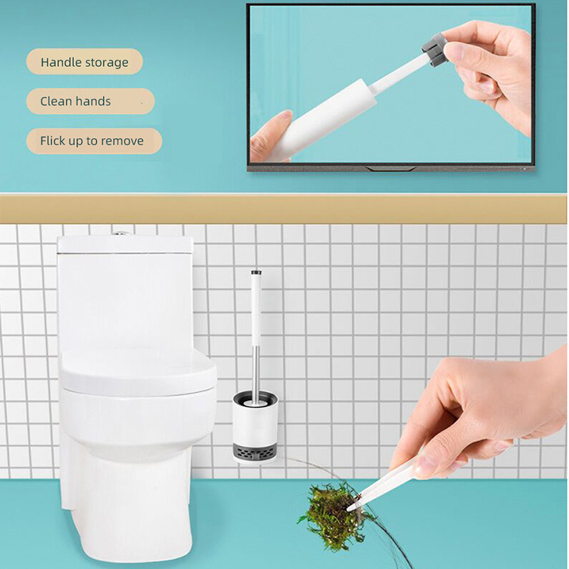 GURET Noua perie de toaleta din silicon TPR Perie de curatare montata pe perete Noroiul de diatomee care absoarbe apa Instrument de curatare Accesorii pentru baie de casa