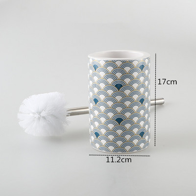 Set de perii de toaletă din ceramică Instrumente de curățare a băii Mâner din oțel inoxidabil Wc Perie de toaletă Scrubber Perie de curățare a bucătăriei de baie