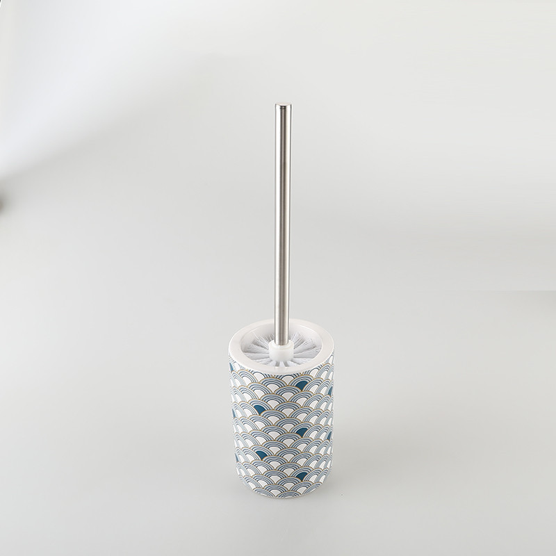 Set de perii de toaletă din ceramică Instrumente de curățare a băii Mâner din oțel inoxidabil Wc Perie de toaletă Scrubber Perie de curățare a bucătăriei de baie