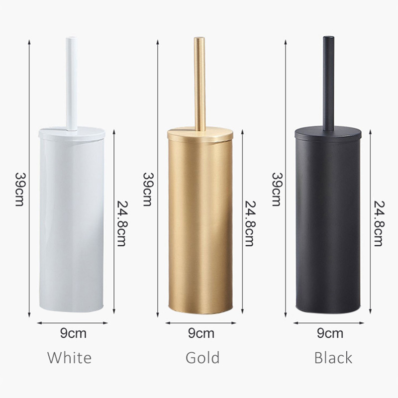 Suport perie de toaletă Set de curățare pentru baie Suport pentru podea Negru Depozitare și organizare pentru baie ML117