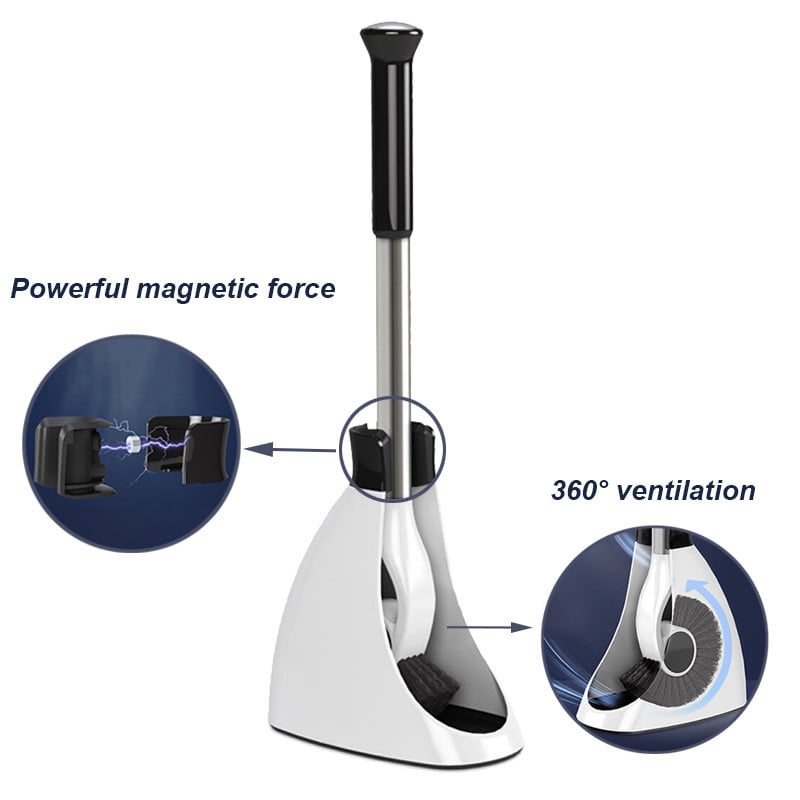 Kućna WC četka za čišćenje Kupaonski dodaci Držač ručke od nehrđajućeg čelika Samostojeći na podu s bazom Set alata za WC dekoraciju
