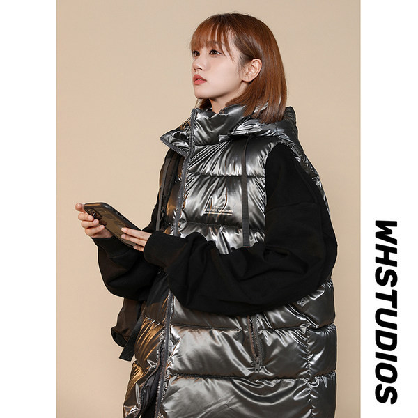 Vesta de dama model lat cu gluga si inscriptie