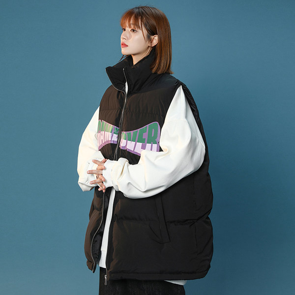 Alkalmi női mellény nyomott felirattal