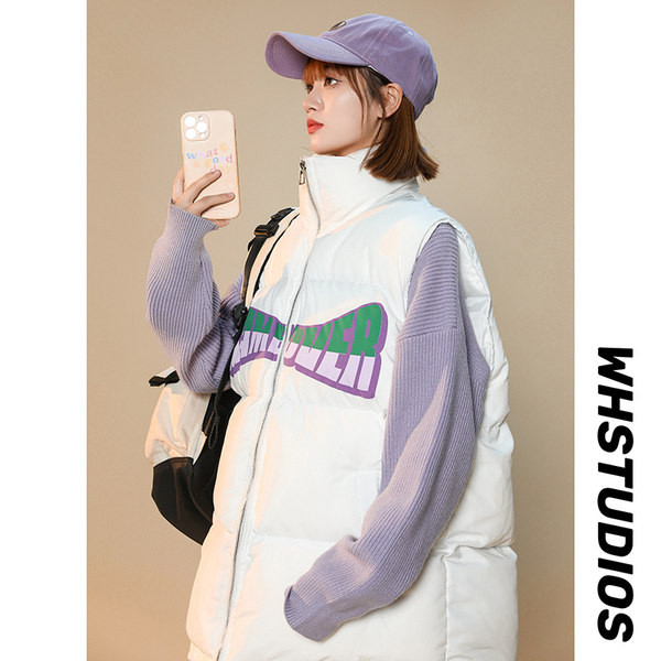 Alkalmi női mellény nyomott felirattal