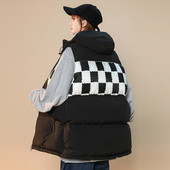 Női téli mellény kapucnival