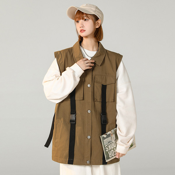 Alkalmi női mellény két színben