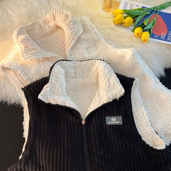 Női mindennapi kabát cipzárral