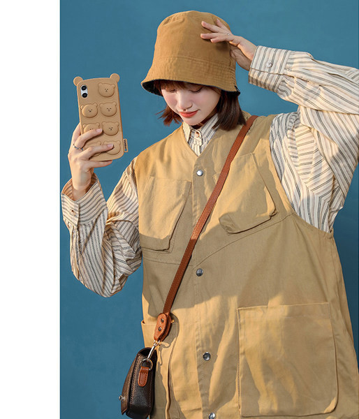 Vesta de dama cu decolteu in V cu buzunare