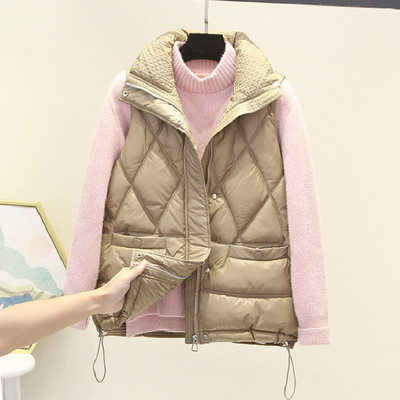 Női mellény magas gallérral, fűzős, új modell