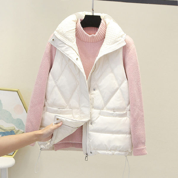 Női mellény magas gallérral, fűzős, új modell