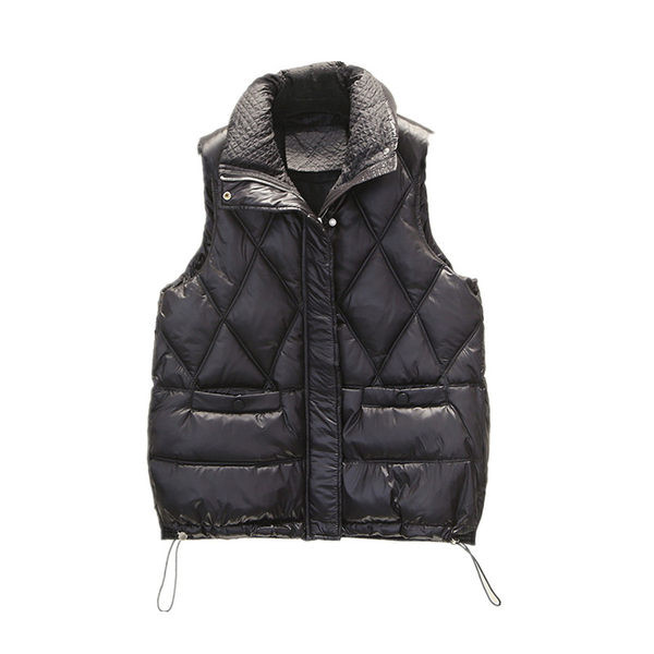 Női mellény magas gallérral, fűzős, új modell