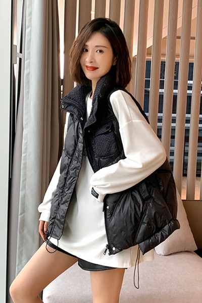 Vesta casual dama cu guler inalt si captuseala