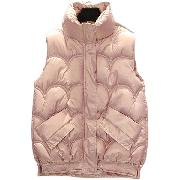 Vestă de damă largi, cu buzunar și fermoar