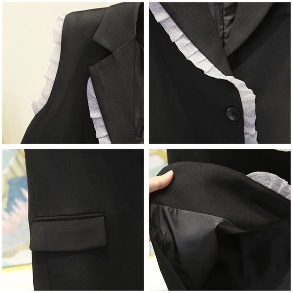 Elegantan ženski prsluk sa džepom i špicastim izrezom