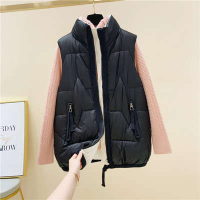 Vestă simplă cu fermoar pentru femei