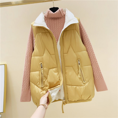 Vestă simplă cu fermoar pentru femei