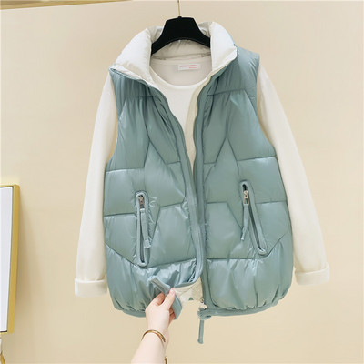 Vestă simplă cu fermoar pentru femei